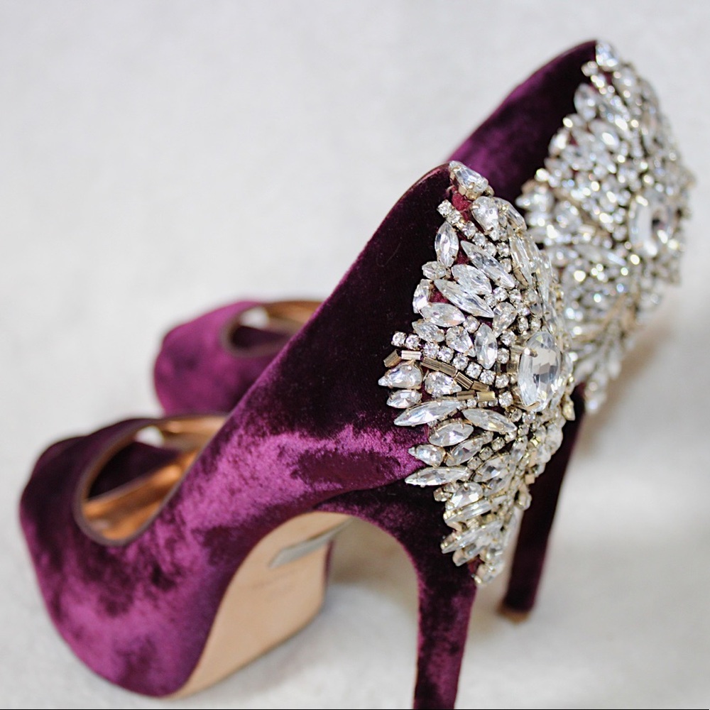 HP🖤 Like New! Badgley Mischka Heels - Picture 2 of 8